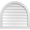 Ekena Millwork Round Top Surface Mount PVC Gable Vent w/ 2"W x 1-1/2"P Brickmould Frame, 28"W x 26"H GVPRT28X2602SN - alternate 1